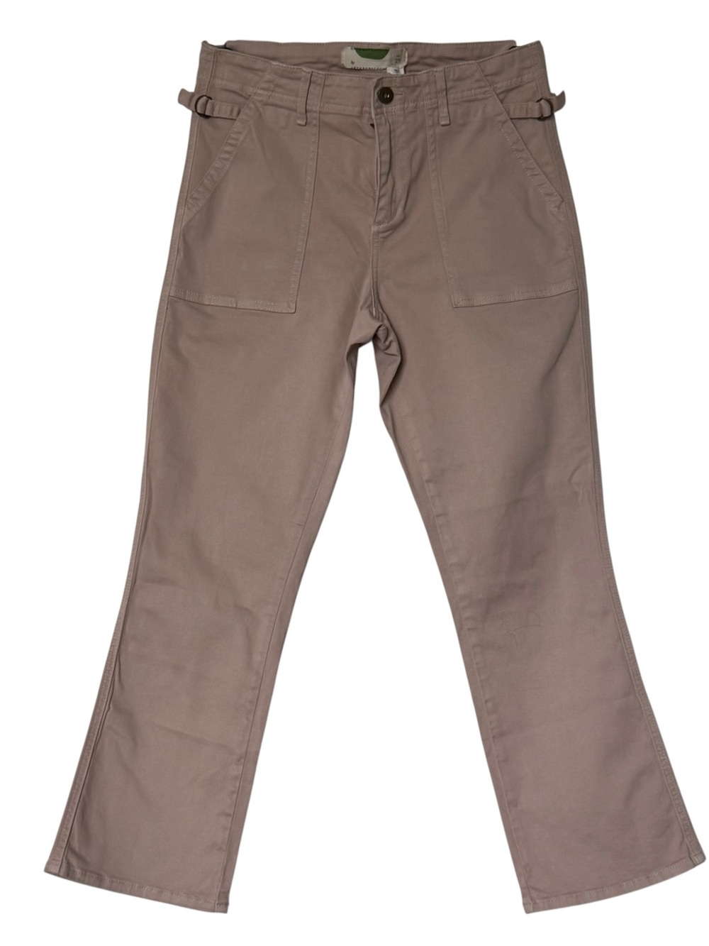 Anthropologie Cropped Utility Kick Flare Pants Size 29 Taupe Gray Gorpcore NWOT